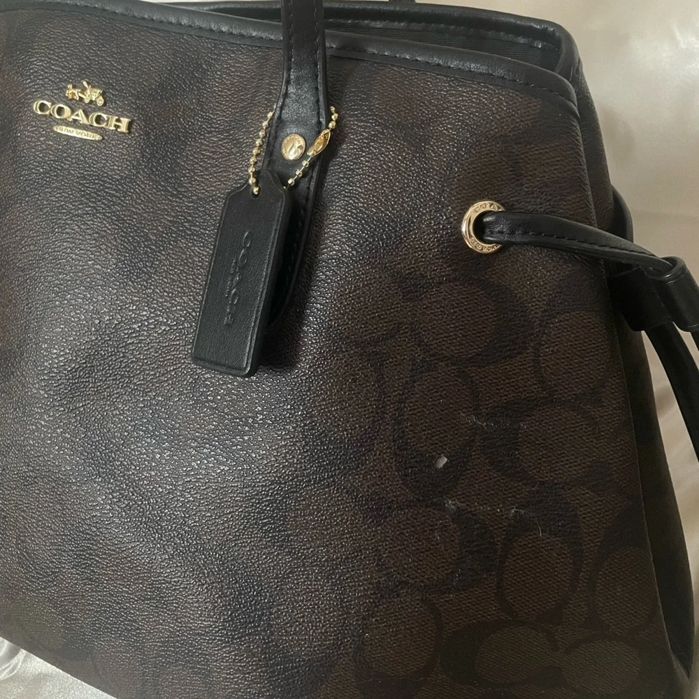 Coach Drawstring Carryall In Signature Canvas - Picture 2 of 7
